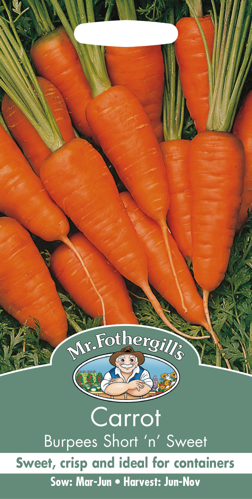 Carrot Burpees Short `n` Sweet 1000 Seeds - Mr Fothergills