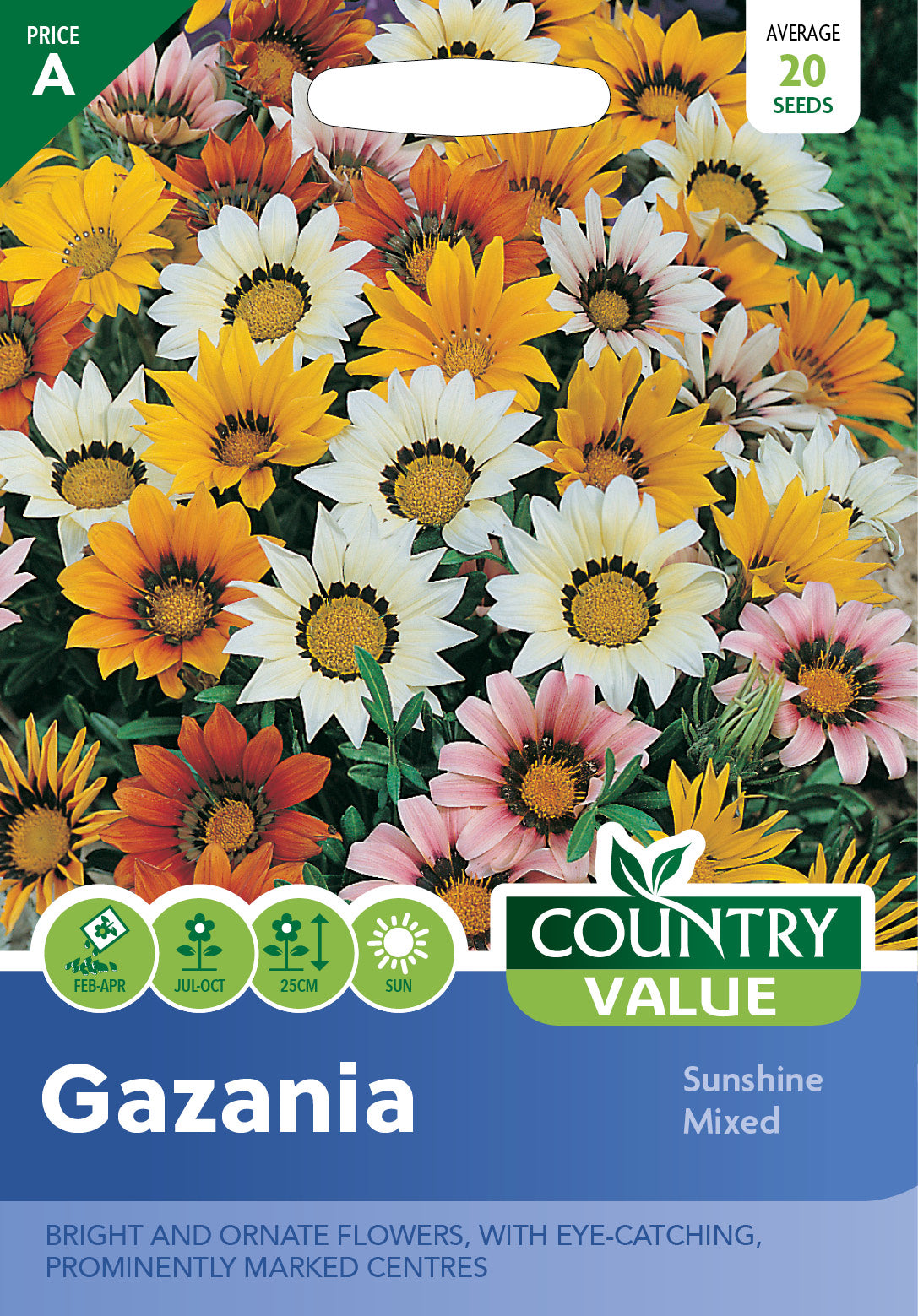 Gazania Sunshine Mixed 20 Seeds