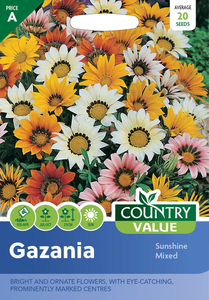 Gazania Sunshine Mixed 20 Seeds