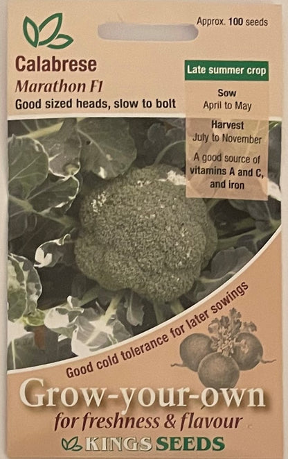 Broccoli Calabrese Marathon F1 100 Seeds