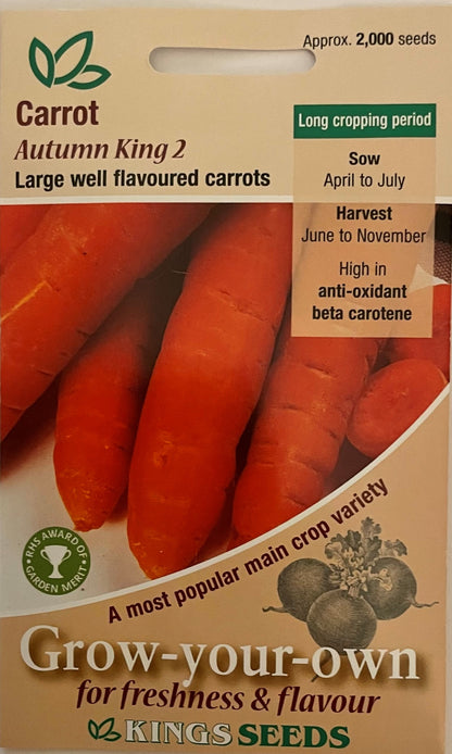 Carrot Autumn King 2000 Seeds