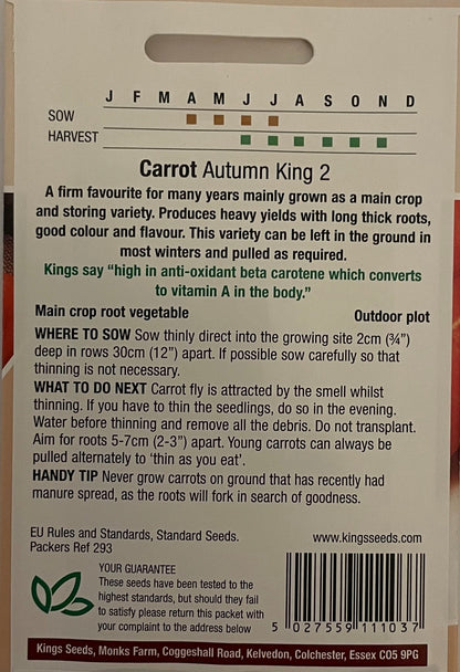 Carrot Autumn King 2000 Seeds