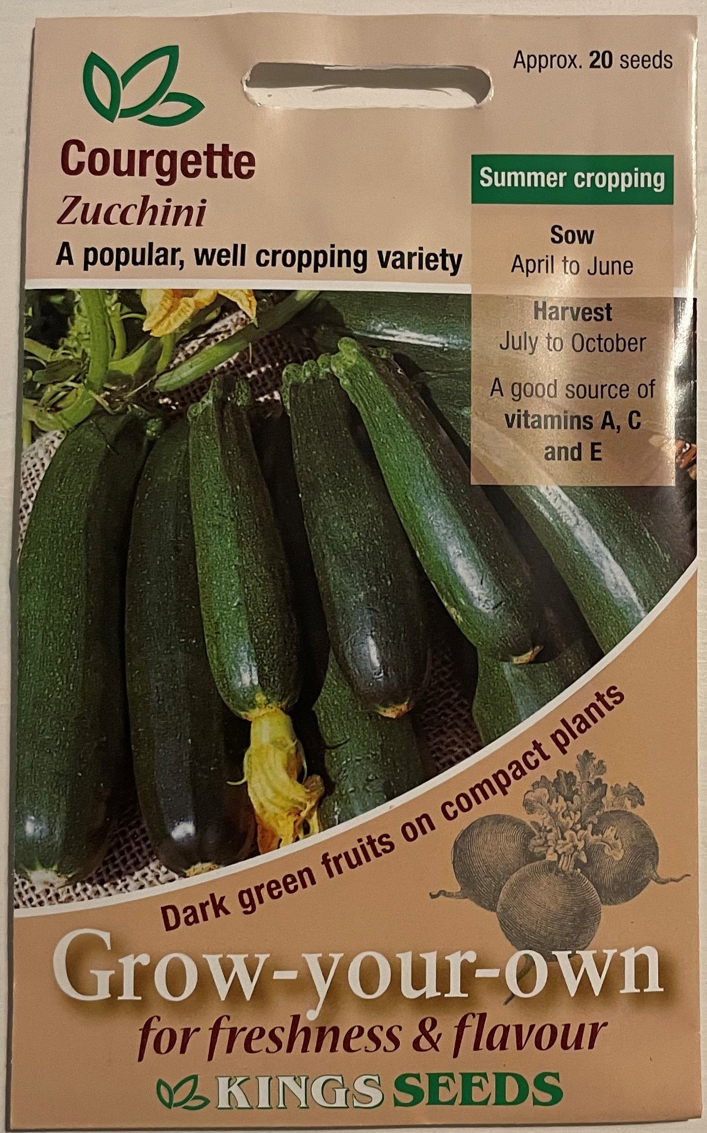 Courgette Zucchini 20 Seeds