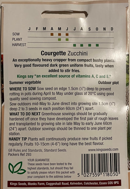 Courgette Zucchini 20 Seeds