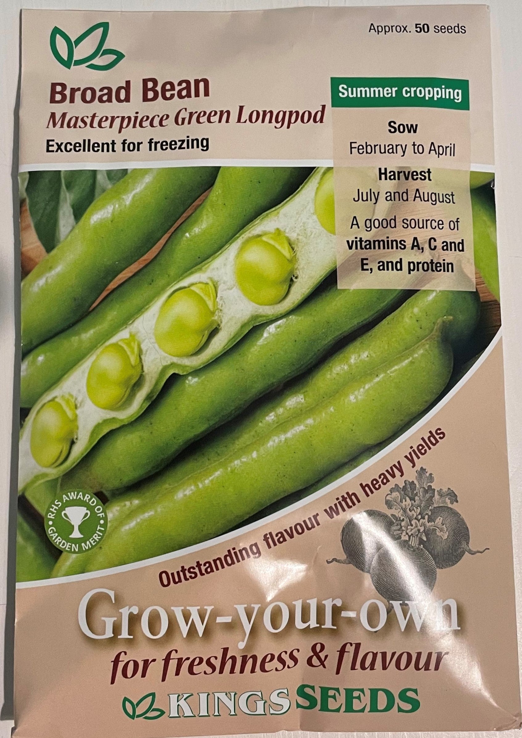 Broad Bean Masterpiece Green Longpod 50 Seeds – Meldon Seeds